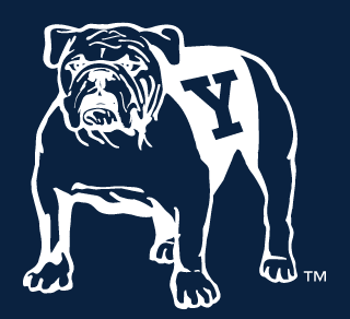 Yale Bulldog No Club, White on PMS 289 variant
