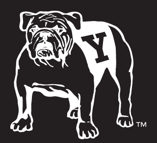 Yale Bulldog No Club, White on black variant