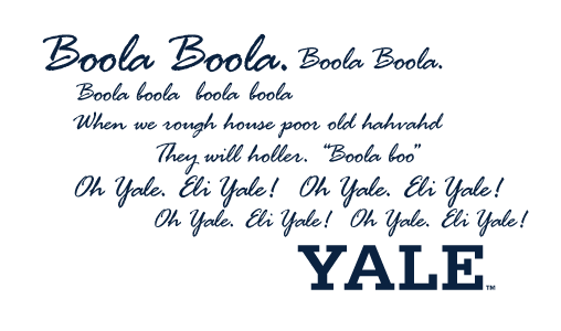 Yale Boola Boola Motto, PMS 289 variant