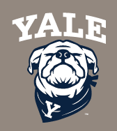 Yale Bulldog Closed Eyes Sit, White on PMS Warm Gray 7 variant