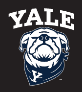 Yale Bulldog Closed Eyes Sit, White on Black variant