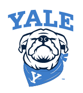 Yale Bulldog Closed Eyes Sit, Two Color on White variant