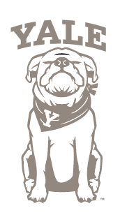 Yale Bulldog Closed Eyes Head, PMS Warm Gray 7 variant