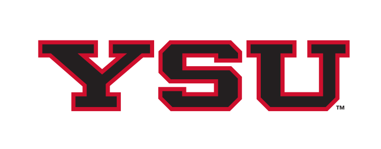 Athletic Letter Mark 'YSU', red with black outline variant, cell 9