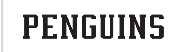 Penguins wordmark, black variant, cell 44