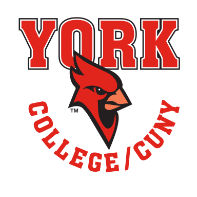 York College/CUNY wordmark with mascot, full color variant, cell 27